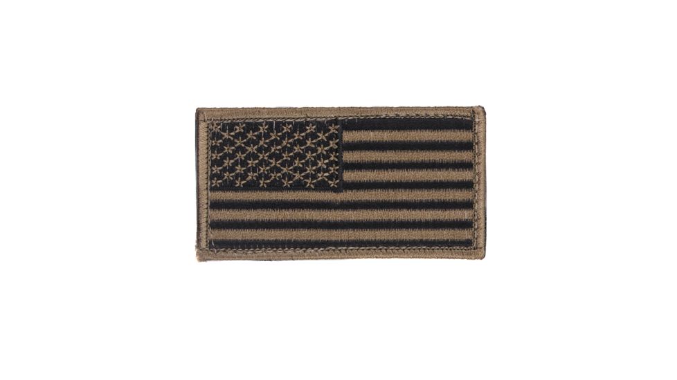 Rothco American Flag Patch - Hook Back, Black-Khaki, Bulk Packaging, 17782-BlackKhaki-Normal-BulkPackaging