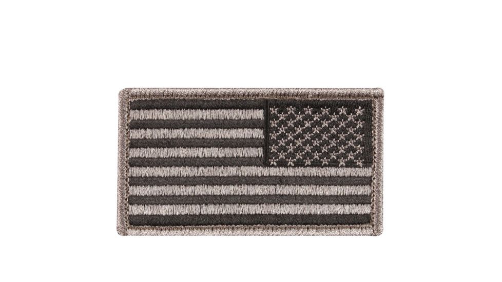Rothco American Flag Patch - Hook Back, Black-Khaki, Bulk Packaging, 17787-BlackKhaki-Reverse-BulkPackaging
