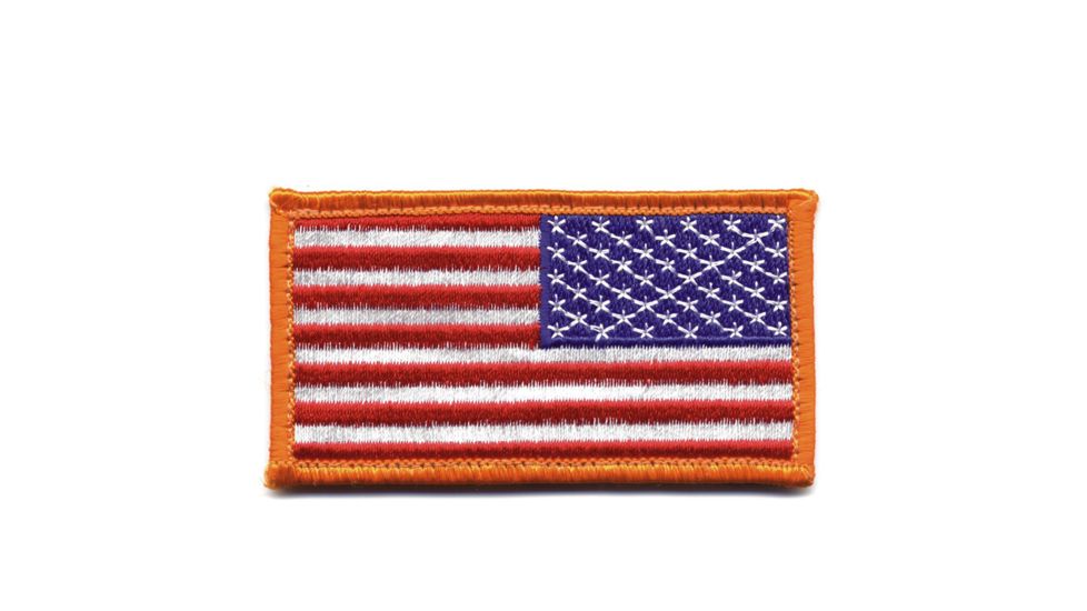 Rothco American Flag Patch - Hook Back, Red White Blue with Yellow Border, Bulk Packaging, 17778-RedWhiteBluewithYellowBorder-Reverse-BulkPackaging