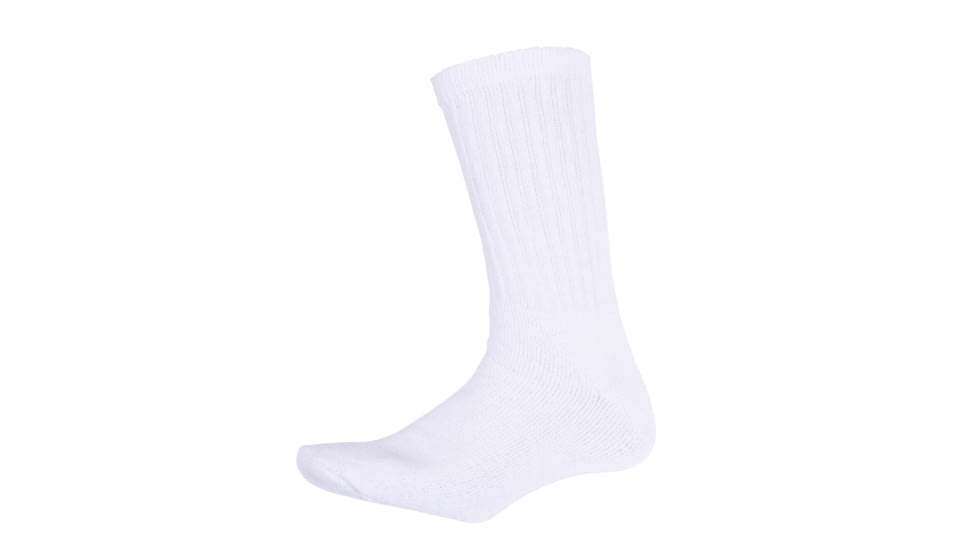 Rothco Athletic Crew Socks, White, Small, 9439-White-S