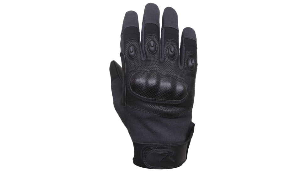 Rothco Carbon Fiber Hard Knuckle Cut/Fire Resistant Gloves - Mens, Black, 2XL, 2808-Black-2XL