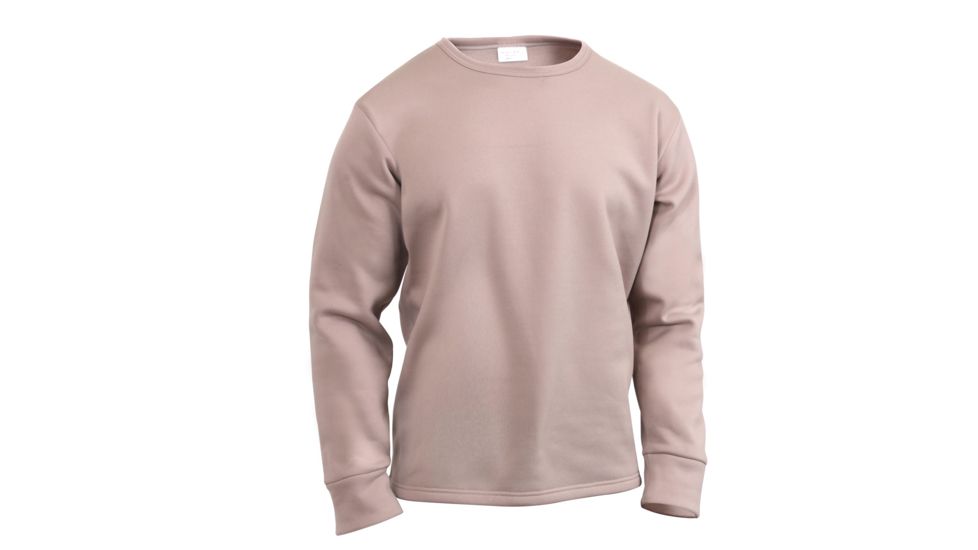 Rothco ECWCS Poly Crew Neck Top, Desert Sand, Small, 5725-DesertSand-S