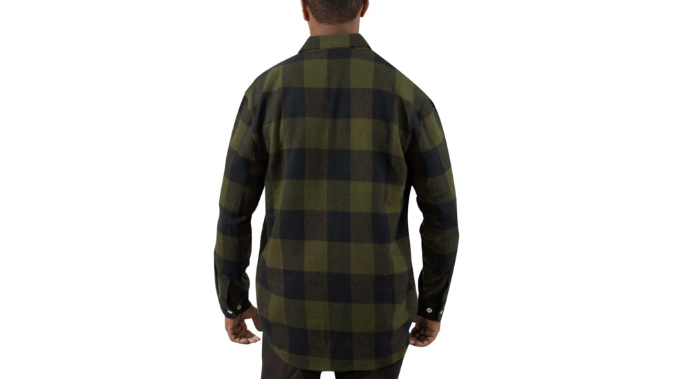 Rothco Extra Heavyweight Buffalo Plaid Flannel Shirt - Mens, Olive Drab Plaid, Extra Large, 47385-OliveDrabPlaid-XL
