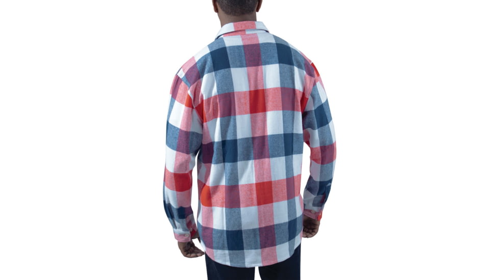 Rothco Extra Heavyweight Buffalo Plaid Flannel Shirt - Mens, Red/White/Blue Plaid, Large, 47390-RedWhiteBluePlaid-L