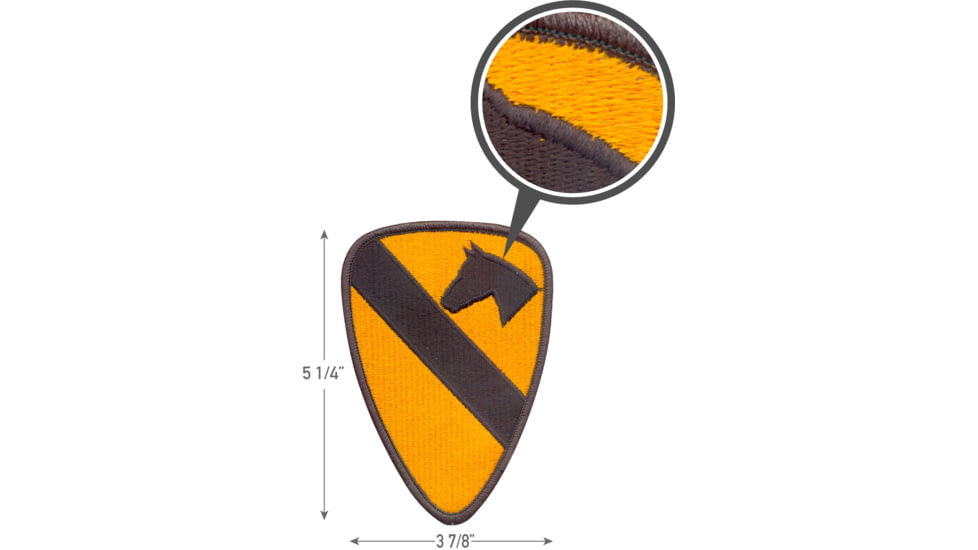 Rothco First Cavalry Patch, Olive Drab/Yellow, 1532