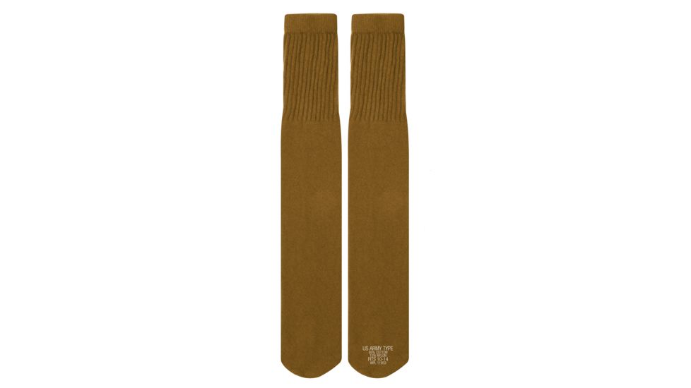 Rothco G.I. Style Tube Socks, Coyote Brown, 6126-CoyoteBrown