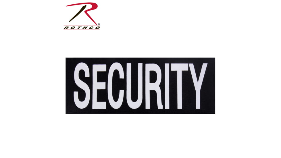 Rothco Security Hook Back Patch, Large, Black, 2858-L