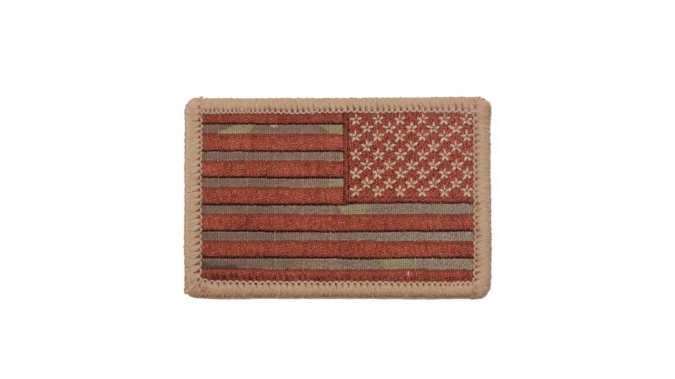 Rothco Iron On / Sew On Embroidered US Flag Patch, MultiCam, 17774-MultiCam-Reverse