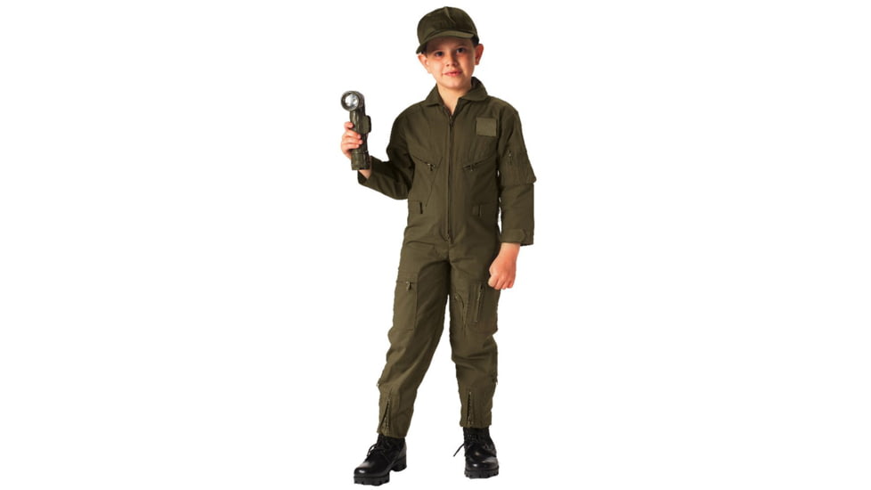 Rothco Kids Air Force Type Flightsuit, Olive Drab, M, 7200-OliveDrab-M