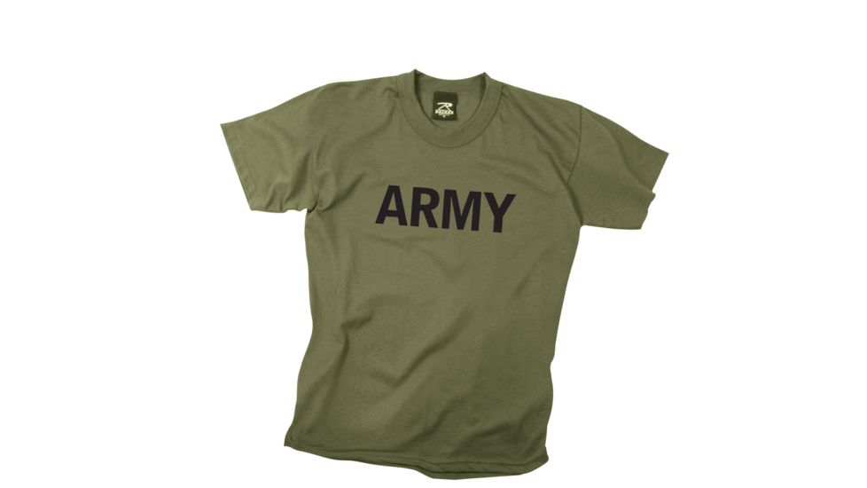 Rothco Kids Army Physical Training T-Shirt, Olive Drab, Extra Small, 66136-OliveDrab-XS