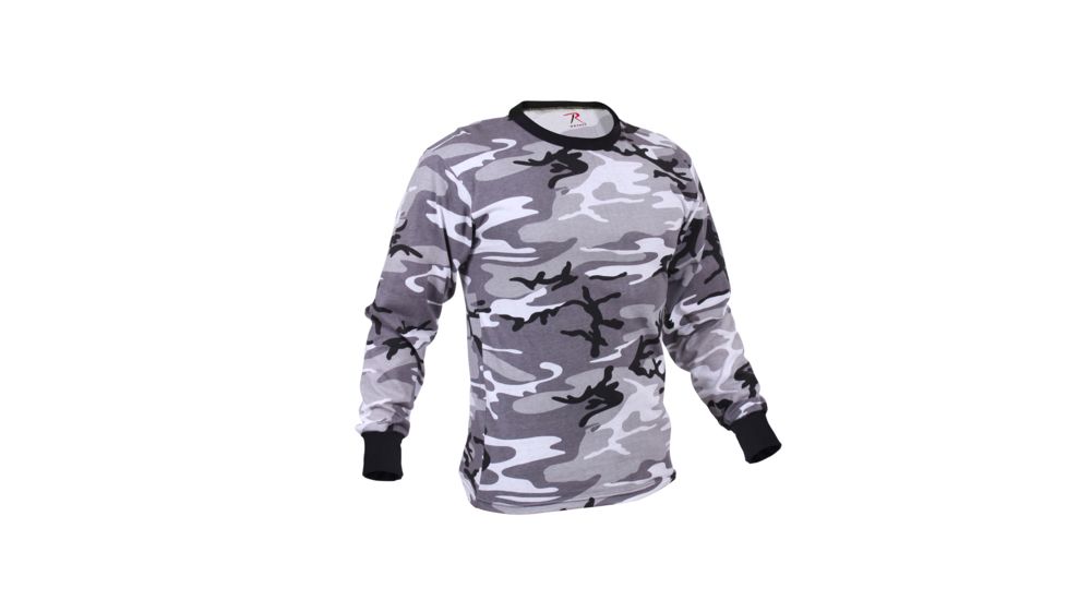 Rothco Long Sleeve Camo T-Shirt, City Camo, Small, 67790-CityCamo-S