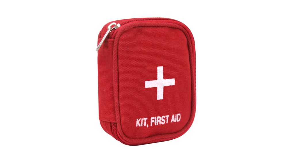 Rothco Military Zipper First Aid Kit Pouch, Red, 8378-Red