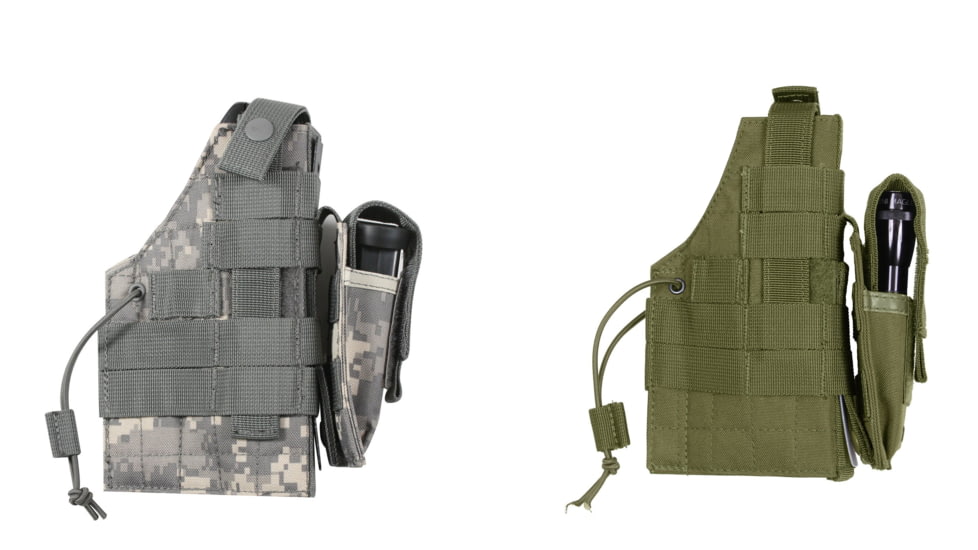 Rothco MOLLE Modular Ambidextrous Holster, ACU Digital Camo, Olive Drab