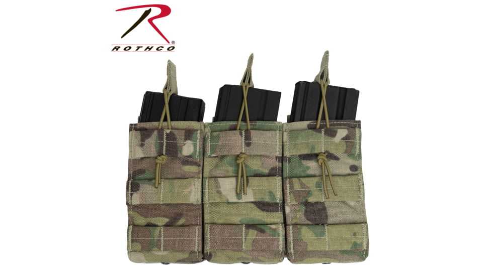 Rothco MOLLE Open Top Triple Mag Pouch, MultiCam, 41003-MultiCam