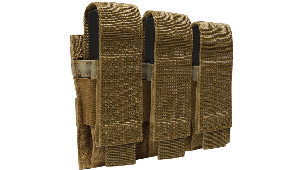 Rothco MOLLE Triple Pistol Mag Pouch, Coyote Brown, 51102-CoyoteBrown