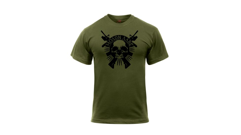 Rothco Molon Labe Skull T-Shirt, Small, 2917-S