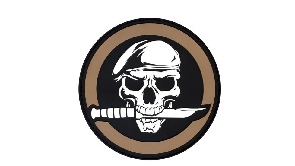Rothco PVC Military Skull &amp; Knife Morale Patch, 72197