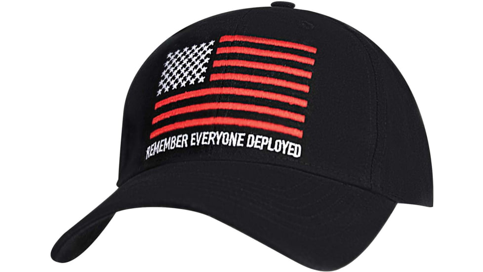 Rothco R.E.D. Remember Everyone Deployed Low Profile Cap - Mens, One Size, Black, 49641-Black
