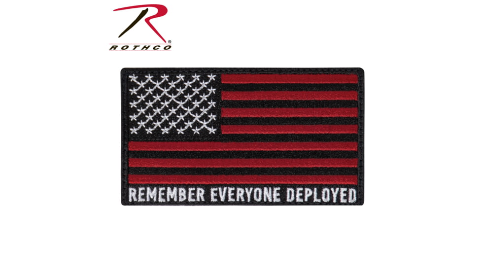 Rothco R.E.D. - Remember Everyone Deployed Flag Patch With Hook Back, 1877