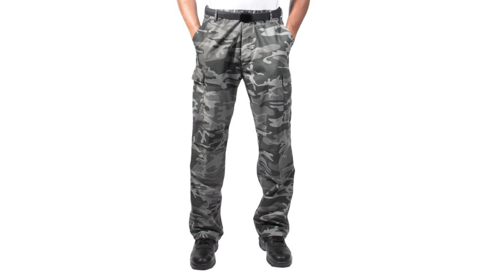 Rothco Relaxed Fit Zipper Fly BDU Pants, Black Camo, Extra Small, 23-27in Waist, 29410-BlackCamo-XS23-27Waist