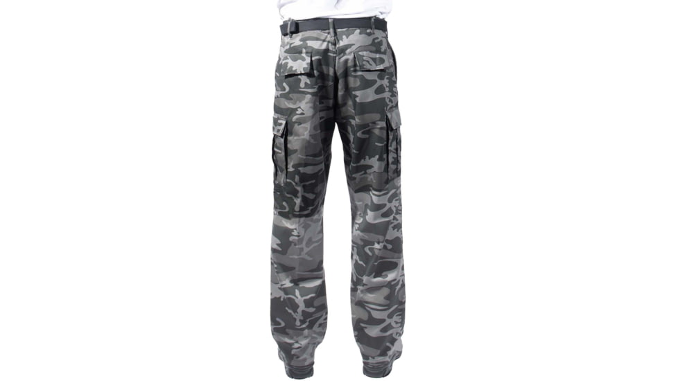 Rothco Relaxed Fit Zipper Fly BDU Pants, Black Camo, Large, 35-39 Waist, 29410-BlackCamo-L35-39Waist