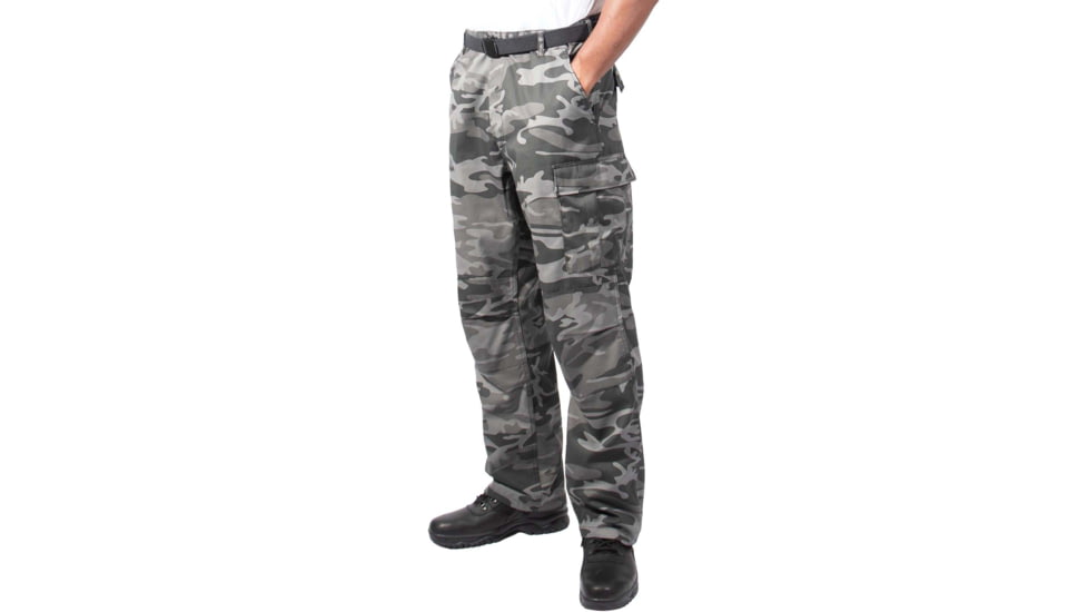 Rothco Relaxed Fit Zipper Fly BDU Pants, Black Camo, Large, 35-39 Waist, 29410-BlackCamo-L35-39Waist