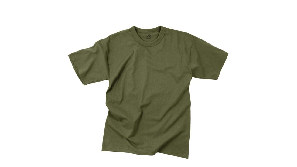 Rothco Solid Color 100% Cotton T-Shirt, Olive Drab, L, 7979-OliveDrab-L