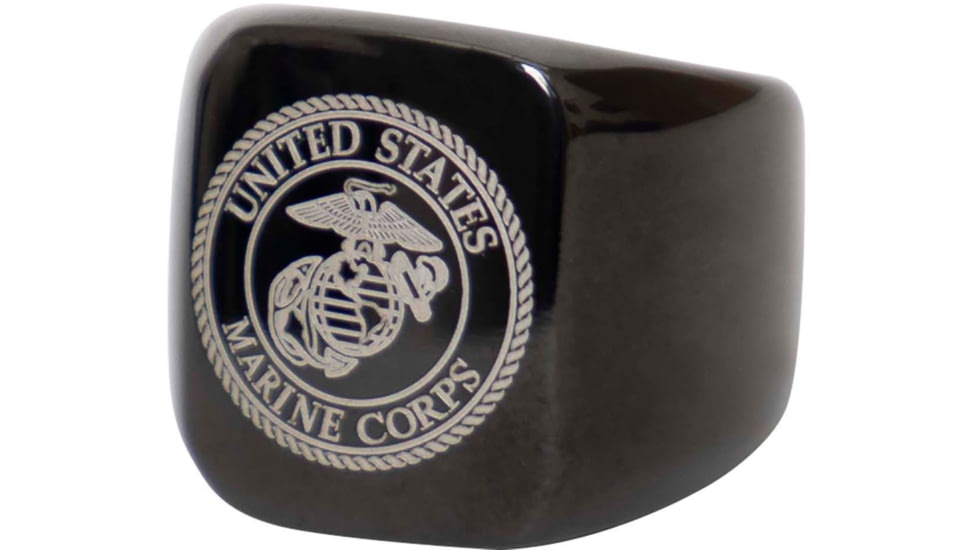 Rothco Stainless Steel USMC Eagle/Globe &amp; Anchor Ring, Black, 10, 1999-10