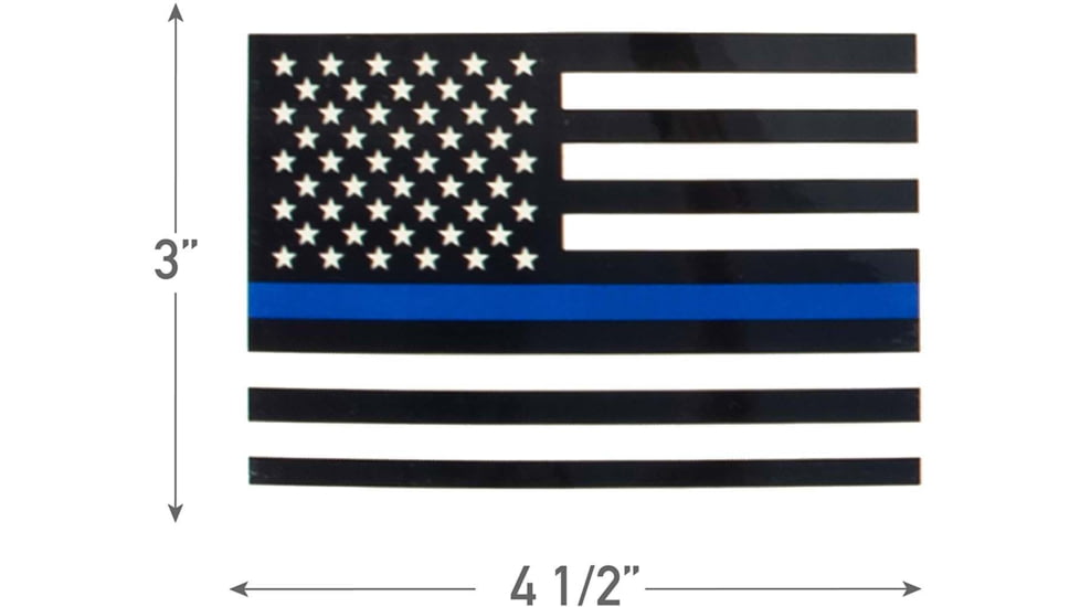 Rothco Transparent Thin Blue Line Flag Decal, Large, 12931-L