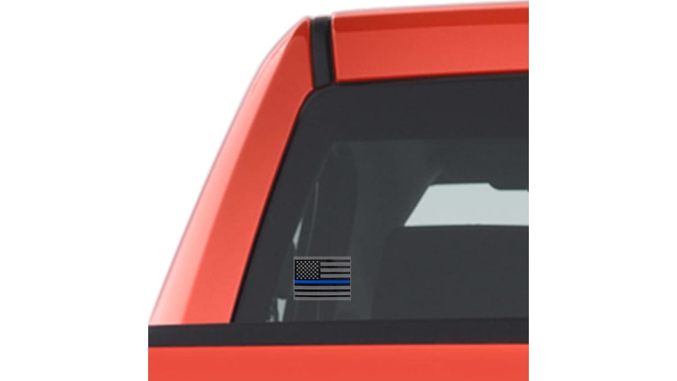 Rothco Transparent Thin Blue Line Flag Decal, Large, 12931-L