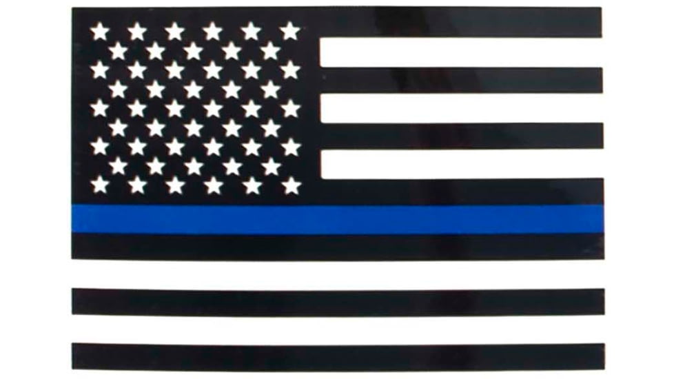 Rothco Transparent Thin Blue Line Flag Decal, Small, 12930-S