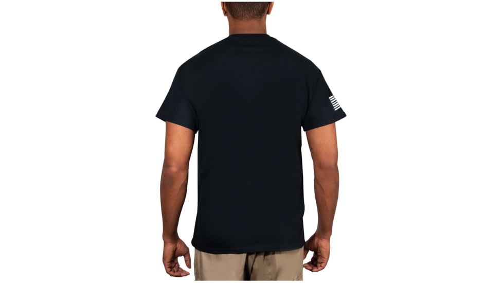Rothco US Flag / USMC Eagle, Globe, &amp; Anchor T Shirt, Black, Extra Large, 54285-Black-XL