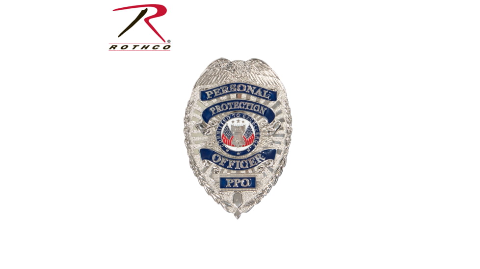 Rothco Personal Protection Officer Badge, Silver, 19150-Silver