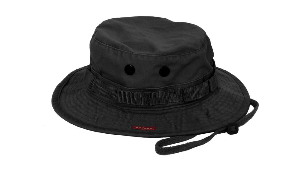 Rothco Vintage Boonie Hat, Black, 7, 5901-Black-7