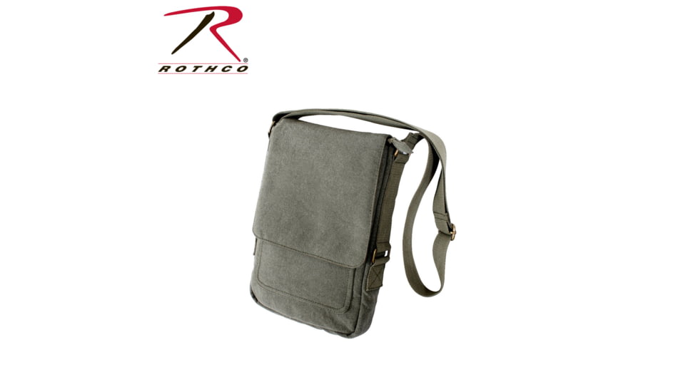 Rothco Vintage Canvas Military Tech Bag, Khaki, 5795-Khaki