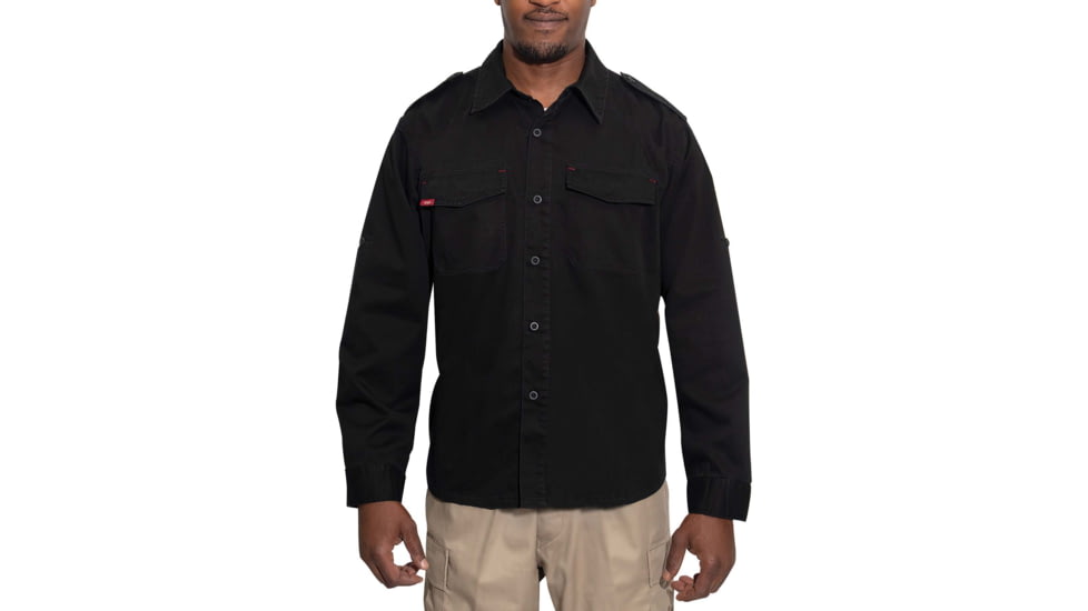 Rothco Vintage Fatigue Shirt - Mens, Black, Large, 2457-Black-L