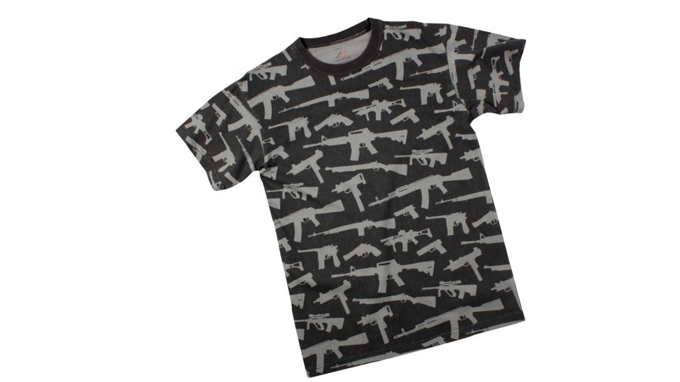 Rothco Vintage 'Guns' T-Shirt, Black, Small, 66350-Black-S