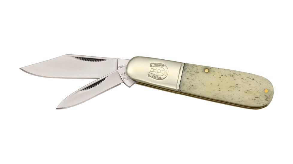 Rough Rider Barlow  Fold Knife, White smooth bone handle RR198
