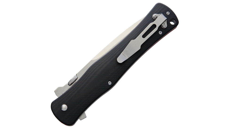 Rough Rider Linerlock G10 Folding Knife, 4.88in Satin SS Blade, Black G10 Handle, Thumb Stud, Pocket Clip, K1910