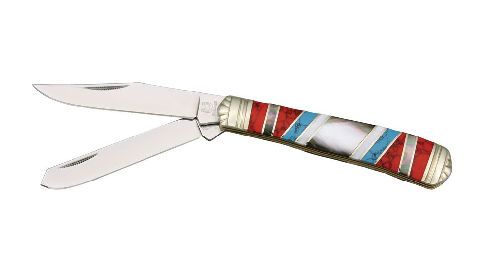Rough Rider Stoneworx Trapper Fold Knife, SS clp and spey blade RR918
