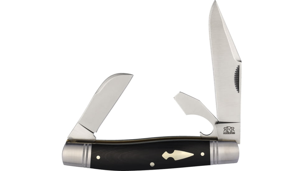Rough Rider Common Stock D2 Black Micarta Knife, RRR008 COMMON STOCK