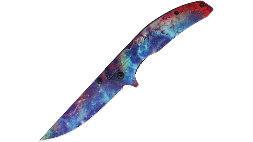 Rough Rider Galaxy Void Linerlock Galaxy Series Folding Knife, Stainless handle, T1904C10-09 EM2098 VOID