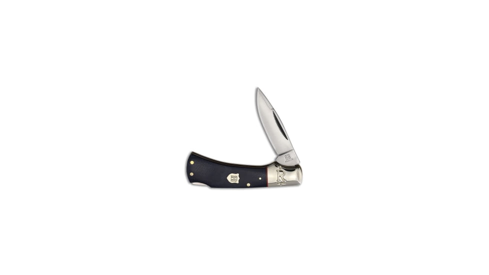 Rough Ryder Rough Ryder Lockback Knife 3.6" Blue Denim Micarta RR2354, Blue, Stainless Steel, adult, BHQ-176590
