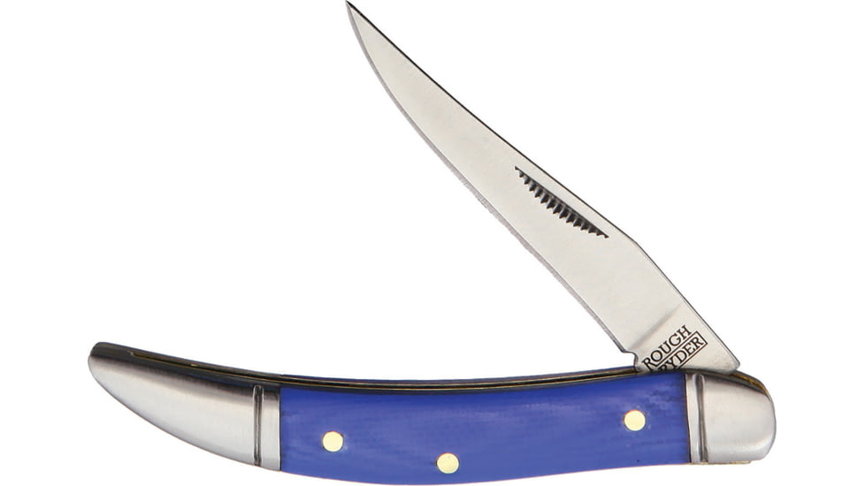Rough Rider Small Toothpick Blue G10 Blue Mule Folding Knife, Blue G10 handle, RR2169 / PK109G
