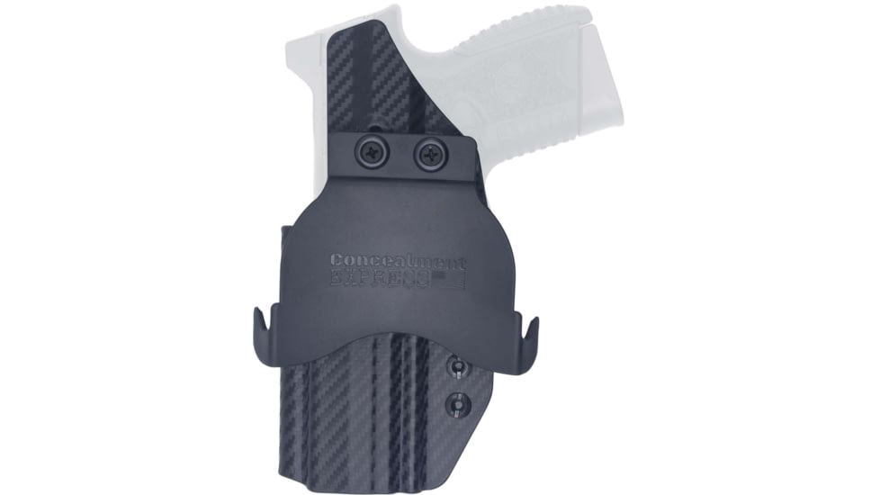 Rounded by Concealment Express OWB Paddle Holster FN 509 CC Edge, Right Hand, Carbon Fiber Black, FNS-FN509-CF-RH-OWDL-RMR