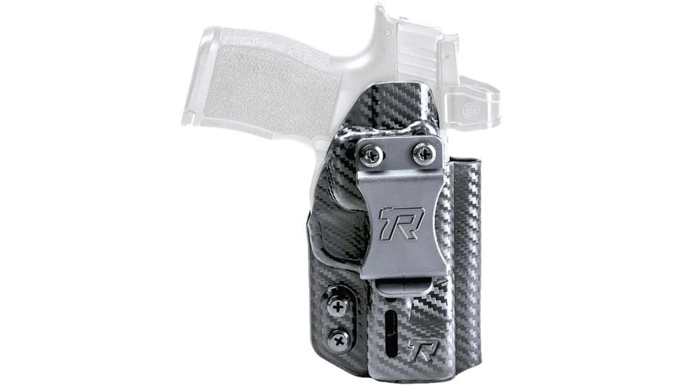 Rounded Gear Druid IWB/OWB Black Carbon Fiber Kydex Fits Springfield Hellcat Pro Ambidextrous, RGDRUIDSFAHELLCATPROCF