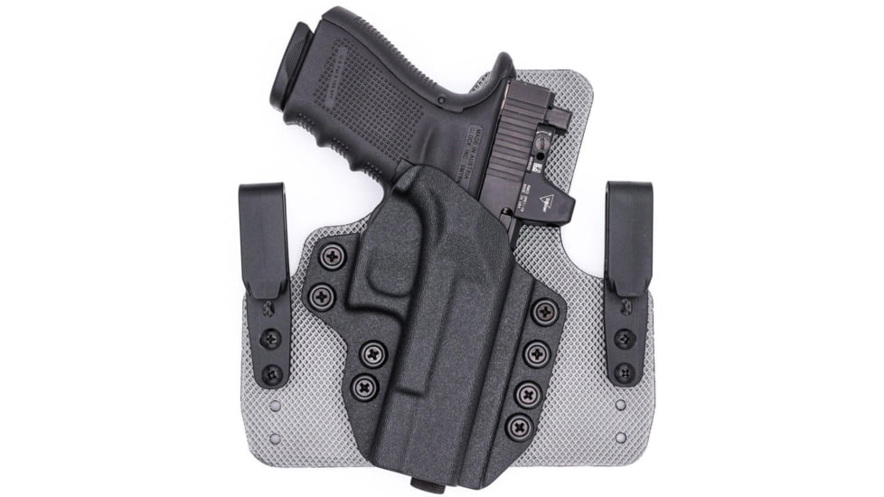 Rounded Tuckable IWB KYDEX/Padded Wide Hybrid Holster, CZ P-10F /P-10C /P-10S, Right Hand, Black, CZU-P10C-BK-RH-WDFOAM