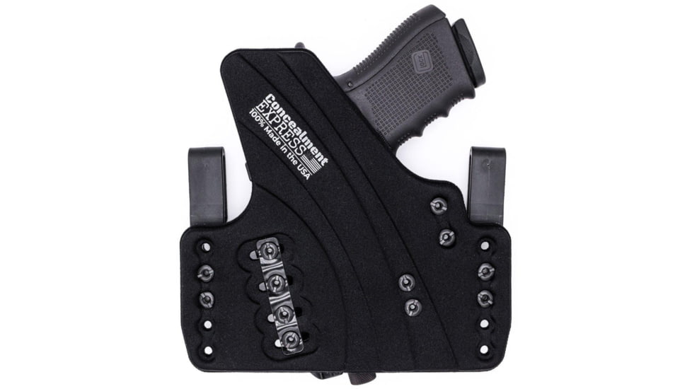 Rounded Tuckable IWB KYDEX/Padded Wide Hybrid Holster, CZ P-10F /P-10C /P-10S, Right Hand, Black, CZU-P10C-BK-RH-WDFOAM