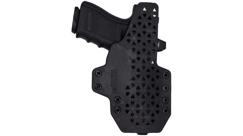Rounded Tuckable KYDEX Armaloy Hybrid Holster, CZ P10 Compact, Left Hand, Black, CZU-P10C-BK-LH-STPOLY