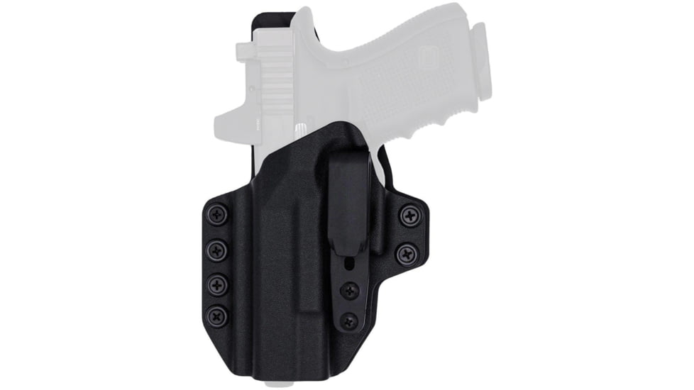 Rounded Tuckable KYDEX Armaloy Hybrid Holster, CZ P10 Compact, Left Hand, Black, CZU-P10C-BK-LH-STPOLY